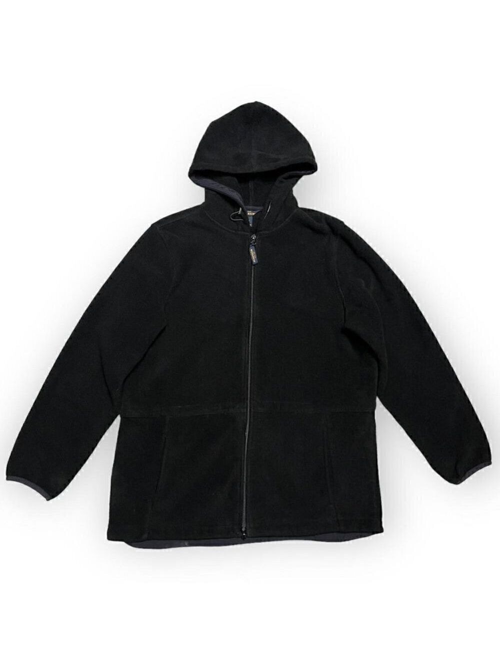 Woolrich Vintage Y2K FLEECE Full-Zip Outdoor Hooded Designer Jacket Womens Large